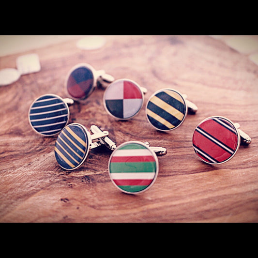 Rugby team Cufflinks - Bath, Harlequins, Northampton Saints, Saracens, Leicester Tigers. Perfect gift for him. Team Colours.