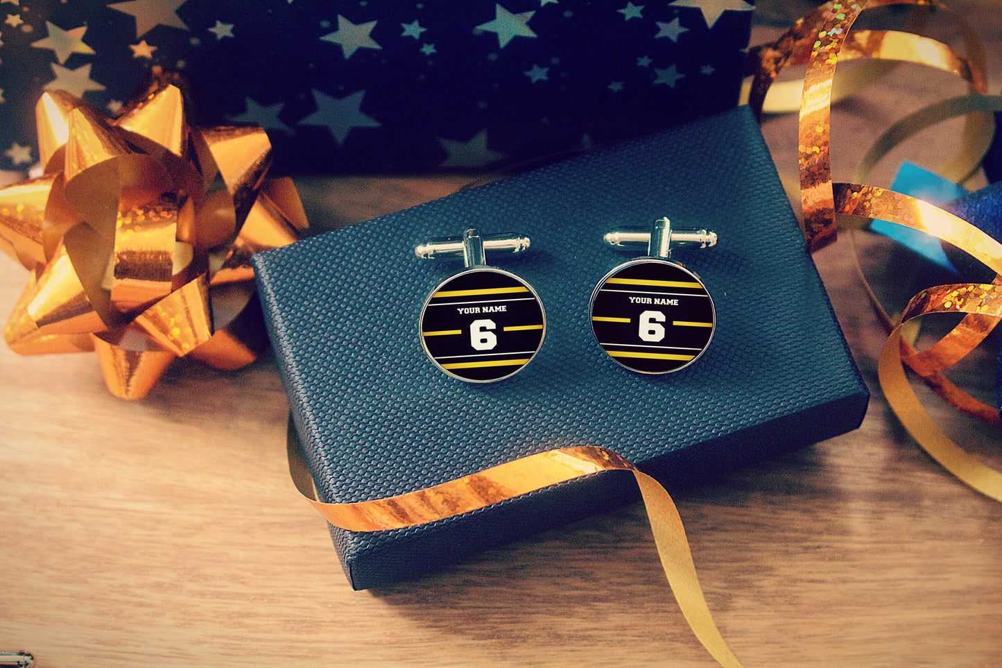 Wasps Rugby Cufflinks. Personalised gift for rugby fan. Christmas present for men. Premiership Rugby. Sports jersey. Tie Clip. Pocket Watch