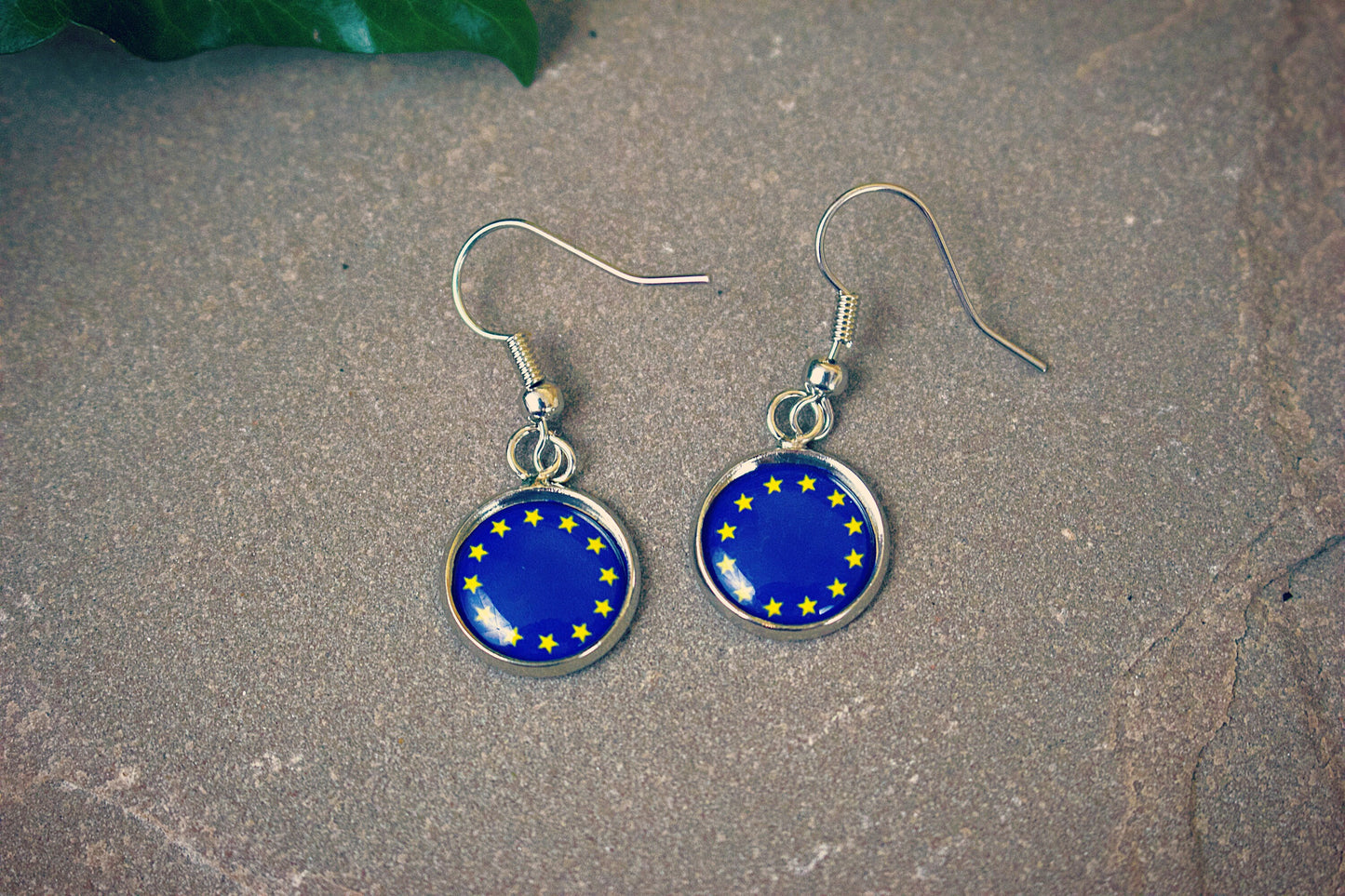 EU Flag Earrings. Remain. Anti Brexit jewellery. Pro European. Europe gift. Personalised earrings. Mothers Day Gift. Gift for Mum. Liberal.