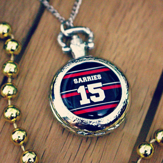 Saracens Rugby Pocket Watch. Personalised gift for rugby fan. Christmas present for men. Premiership Rugby Sports shirt Your name. Farrell.