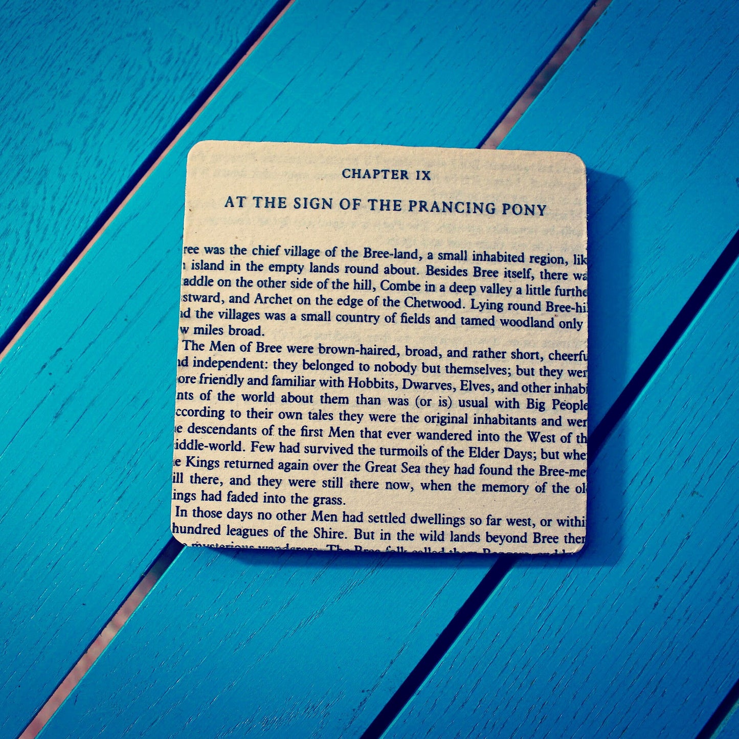 Recycled Lord of the Rings book page coasters. Vintage book gift. Literature. Frodo Samwise. Gandalf. Home office. Man Cave. Geek gift. Dad