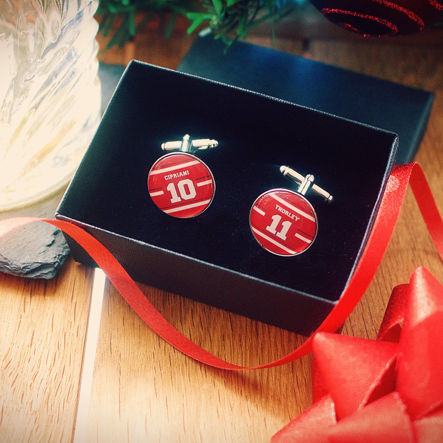 Gloucester Rugby Cufflinks. Personalised gift for rugby fan. Christmas present for men. Premiership Rugby. Sports jersey. Your name.