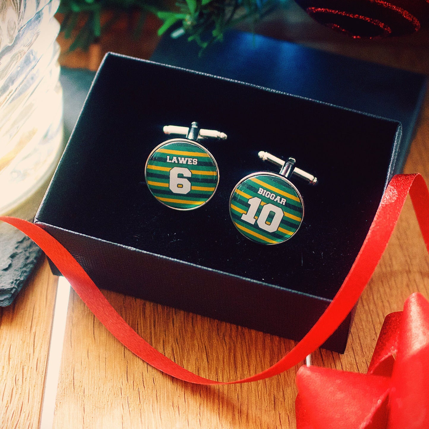 Northampton Saints Rugby Cufflinks. Personalised gift for rugby fan. Christmas present for men. Sports jersey. Pocket Watch, Tie Clip.