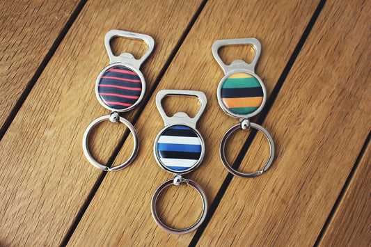 Rugby Union Team Colours Bottle Opener. Your team colours beer and rugby gift! Stocking filler rugby lover. Christmas gift for him. Sports