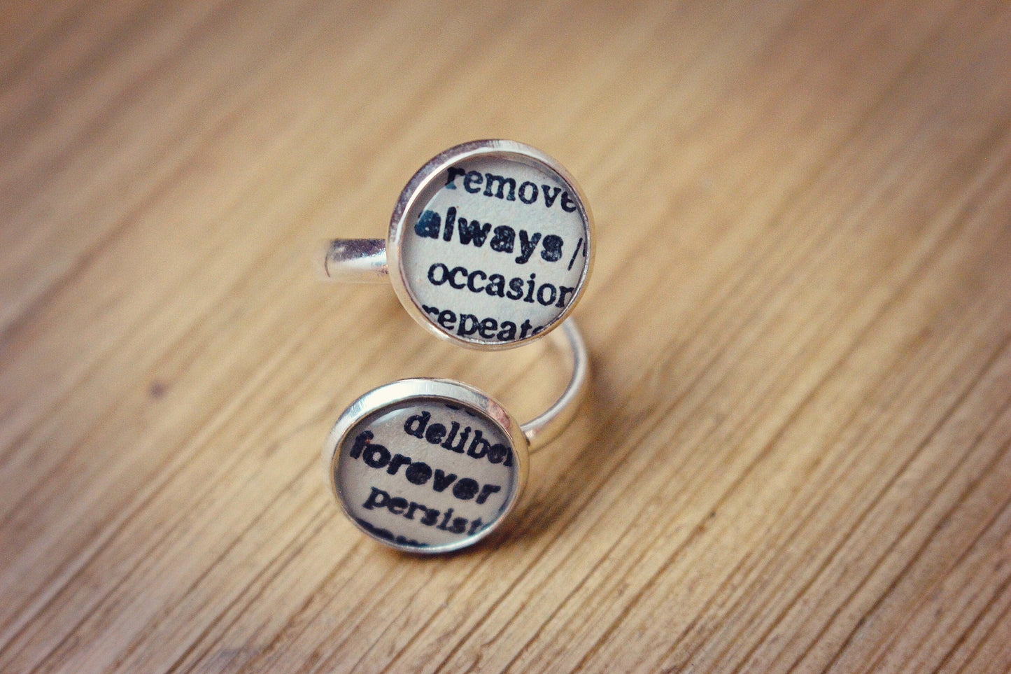 Upcycled Dictionary Definition Rings Reclaimed dictionary Your Choice of Words. Family Home Love Life Always Forever Dream Mum Hero Friend