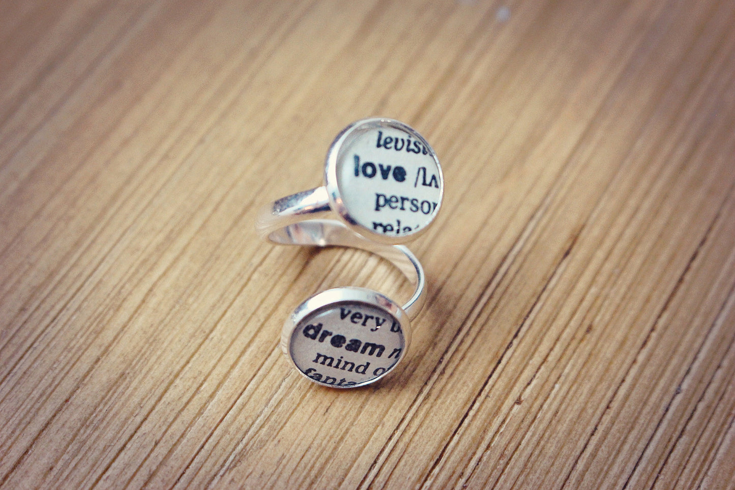 Upcycled Dictionary Definition Rings Reclaimed dictionary Your Choice of Words. Family Home Love Life Always Forever Dream Mum Hero Friend