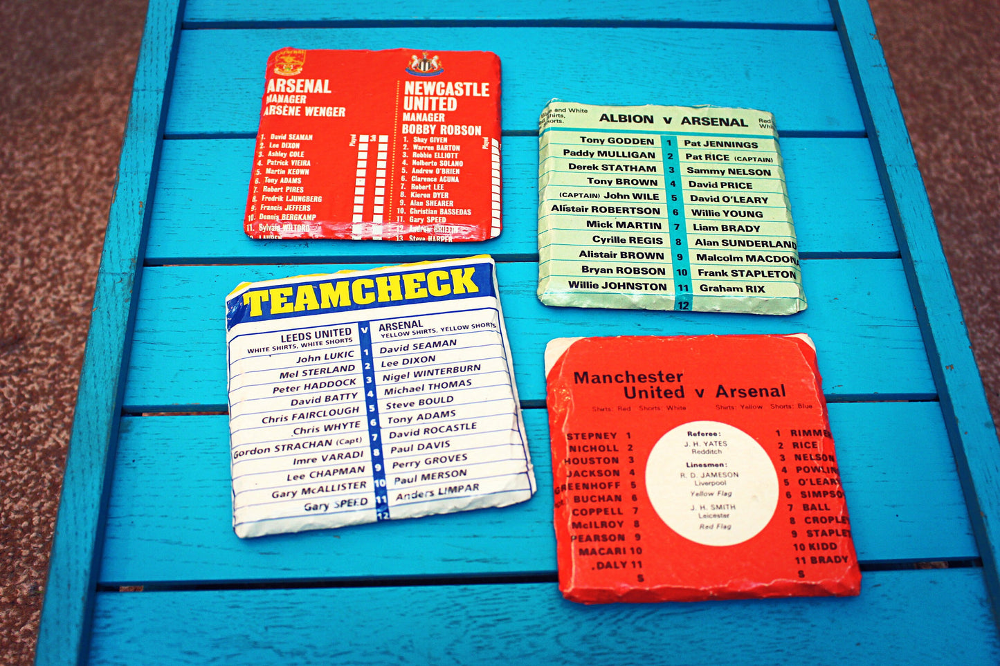 Upcycled Rugby Programme Coasters. Vintage Rugby Gift Unique Memento Iconic sports events match. World Cup Final Six Nations Rugby Lover