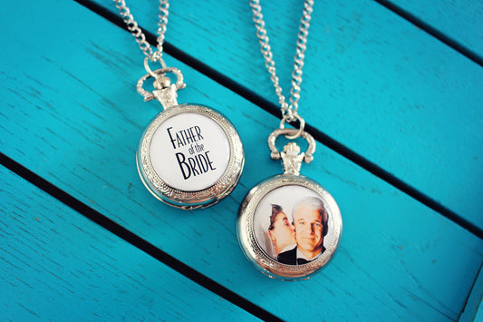 Father of the Bride Pocket Watch. Movie inspired gift. Film themed wedding. Movie lover Film buff. Steve Martin movie. 90s movie retro gift