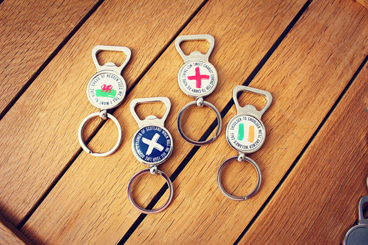 Rugby Anthem Bottle Openers! Swing Low Sweet Chariot. Ireland’s Call. Bread of Heaven. O Flower of Scotland. Rugby gift!