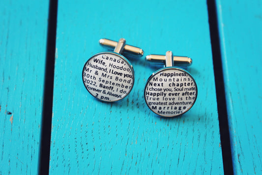 Wedding Day Words. Marriage Vows. Message to Groom Cufflinks. Wedding Day present for Husband. First Dance Lyrics. Wedding Reading Groomsman