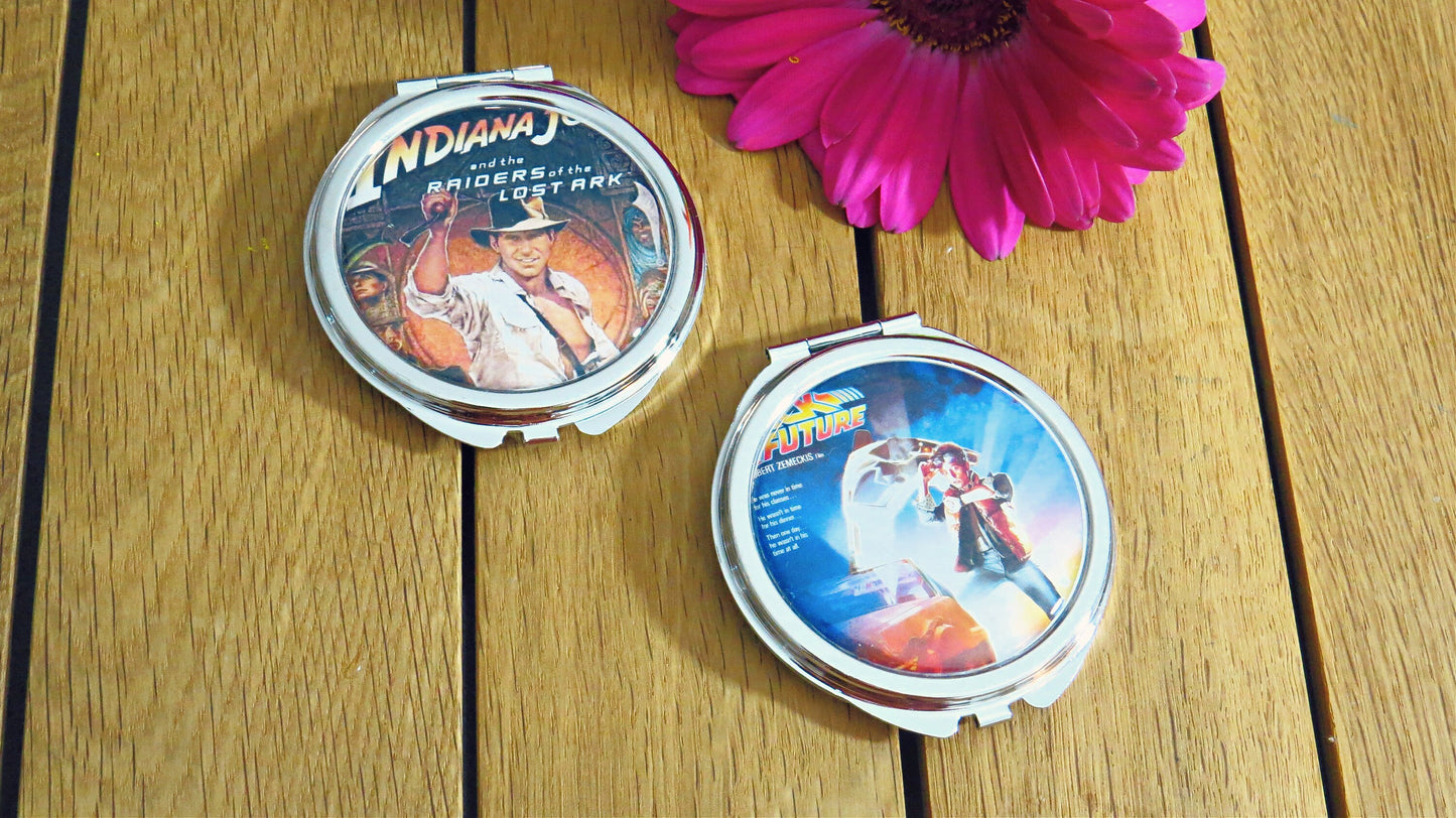 Classic Film Poster Compact Mirror. Movie Lover Pocket Mirror. Gift for Film Buff. Personalised Hand Mirror Favourite Film Gift Cinema lover