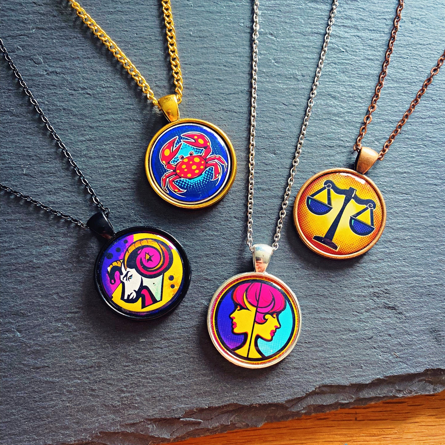 Virgo Earrings. Horoscope Symbol Necklace. Zodiac Sign Jewellery. Astrology Earrings. Pop Art Colourful Pendant. Star Sign Gift. Maiden.