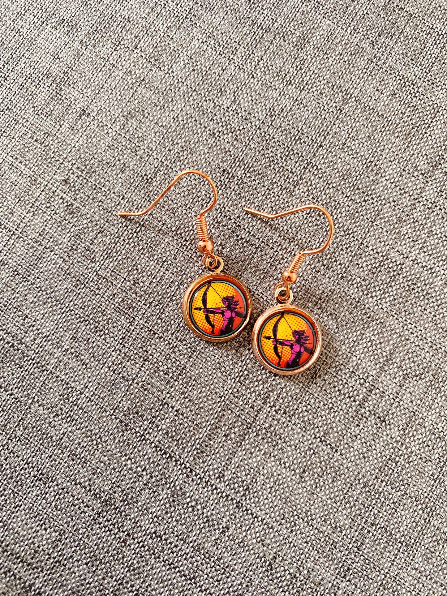 Sagittarius Earrings. Horoscope Symbol Necklace. Zodiac Sign Jewellery. Astrology Earrings. Pop Art Colourful Pendant. Star Sign Gift.