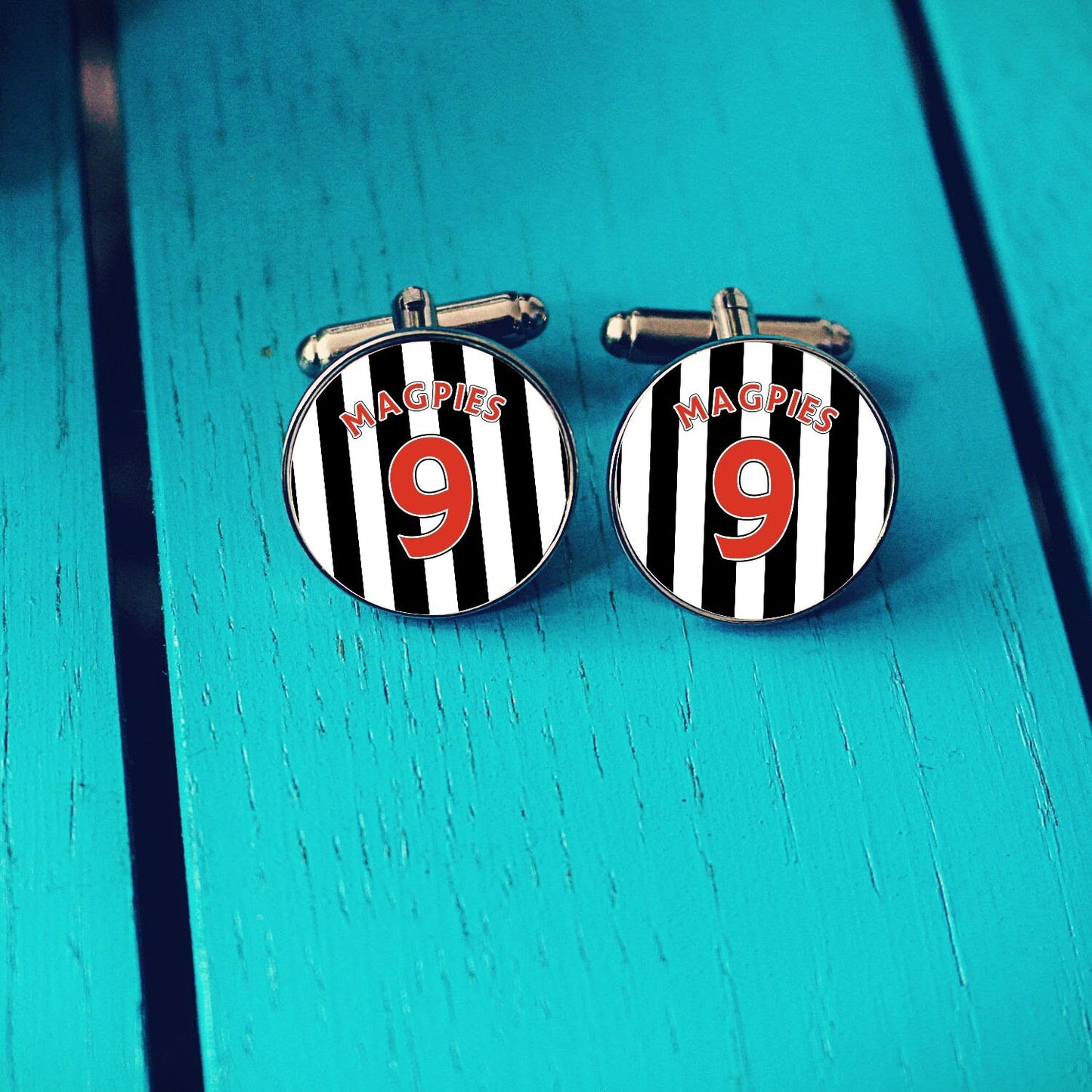 Newcastle Football Stadium Cufflinks. St James' Park Stadium. Gift for Magpies Fan. Road Sign Tie Bar. Personalised Street Name.
