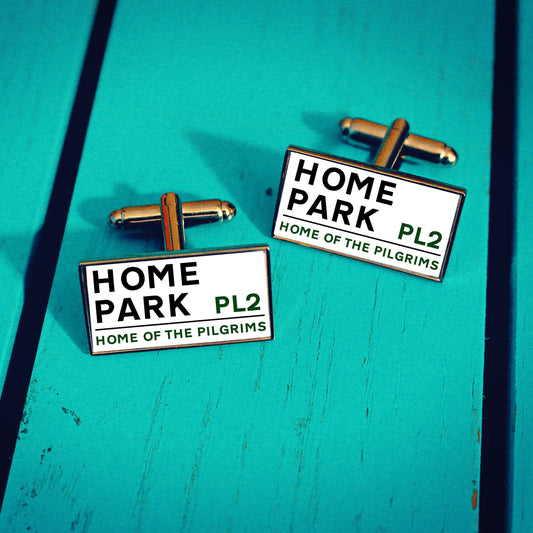 Plymouth Argyle Football Stadium Cufflinks. Home Park Stadium. Gift for Pilgrims Fan. Road Sign Tie Bar Personalised Street Name. Christmas